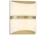 Minka Lavery Velaux 1-Light Soft Brass Glass LED Wall Sconce