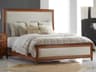 Modern History Home Milan Brown Fruitwood Wood King Panel Bed