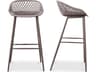 Moe's Home Outdoor Piazza Outdoor Bar Stool Grey - Set of Two