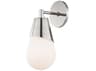 Mitzi Cora 1-Light Polished Nickel Glass Wall Sconce