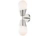 Mitzi Cora 2-Light Polished Nickel Glass Wall Sconce