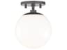Mitzi Stella 1-Light Old Bronze Glass Globe Semi Flush Mount