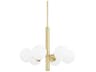 Mitzi Stella 6-Light Aged Brass Glass Globe Chandelier