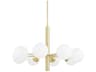 Mitzi Stella 8-Light Aged Brass Glass Globe Chandelier