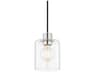 Mitzi Neko 1-Light Polished Nickel Glass Cylinder Mini Pendant