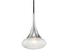 Mitzi Bella 1-Light Polished Nickel Glass Bowl Mini Pendant