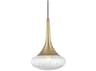 Mitzi Bella 1-Light Aged Brass Bowl Mini Pendant