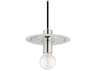 Mitzi Milo 1-Light Polished Nickel White Mini Pendant