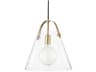 Mitzi Karin 1-Light Aged Brass Clear Glass Pendant