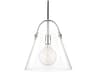 Mitzi Karin 1-Light Polished Nickel Clear Glass Pendant