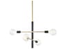 Mitzi Astrid 4-Light Aged Brass Black Pendant
