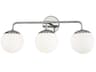 Mitzi Paige 3-Light Polished Nickel White Glass Vanity Light