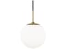 Mitzi Paige 1-Light Aged Brass Glass Globe Mini Pendant