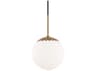 Mitzi Paige 1-Light Aged Brass Glass Globe Mini Pendant
