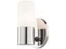 Mitzi Lola 1-Light Polished Nickel White Glass LED Wall Sconce