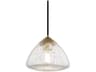 Mitzi Maya 1-Light Aged Brass Glass Mini Pendant