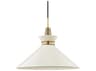 Mitzi Kiki 1-Light Aged Brass Cream Pendant