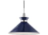 Mitzi Kiki 1-Light Polished Nickel Navy Blue Pendant