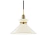 Mitzi Kiki 1-Light Aged Brass Cream Pendant