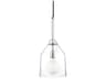 Mitzi Sloan 1-Light Polished Nickel Clear Glass Bell Geometric Mini Pendant