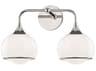 Mitzi Reese 2-Light Polished Nickel Glass Vanity Light