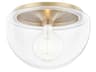 Mitzi Grace 1-Light Aged Brass Glass Dome Flush Mount