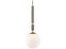 Mitzi Brielle 1-Light Aged Brass Glass Globe Mini Pendant