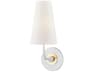Mitzi Merri 1-Light Aged Brass Soft Off White Wall Sconce