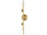 Mitzi Ariel 2-Light Aged Brass Glass Wall Sconce