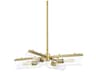 Mitzi Ariel 4-Light Aged Brass Glass Cylinder Chandelier