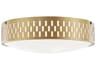 Mitzi Phoebe 3-Light Aged Brass Glass Drum Geometric Flush Mount