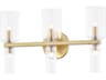 Mitzi Tabitha 6-Light Aged Brass Glass LED Vanity Light