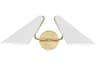 Mitzi Talia 2-Light Aged Brass Dove Gray Combo Wall Sconce