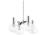 Mitzi Harlow 4-Light Polished Nickel Glass Round Chandelier