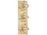 Mitzi Shea 3-Light Aged Brass Glass Vanity Light