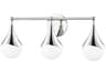 Mitzi Ariana 3-Light Polished Nickel Glass LED Vanity Light