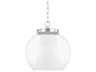 Mitzi Sasha 1-Light Polished Nickel Glass Globe Geometric Pendant