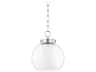 Mitzi Sasha 1-Light Polished Nickel Glass Globe Geometric Mini Pendant