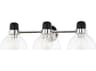 Mitzi Camile 3-Light Polished Nickel Glass Vanity Light