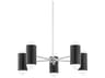 Mitzi Kira 10-Light Polished Nickel Soft Black Cylinder Chandelier