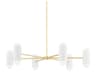 Mitzi Kira 12-Light Aged Brass Soft White Combo Cylinder Chandelier