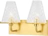 Mitzi Irene 2-Light Aged Brass Glass Vanity Light