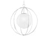 Mitzi Lyla 1-Light Polished Nickel Glass Globe Pendant