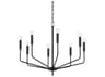 Mitzi Bailey 8-Light Aged Brass Soft Black Candelabra Chandelier