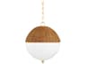 Mitzi Summer 1-Light Aged Brass Glass Globe Mini Pendant