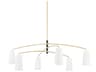 Mitzi Evelyn 6-Light Aged Brass Cylinder Chandelier