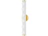 Mitzi Penny 6-Light Aged Brass & Textured White Glass Vanity Light