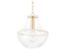 Mitzi Alaina 1-Light Aged Brass White Glass Pendant