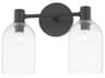 Mitzi Paisley 1-Light Soft Black Glass Vanity Light