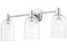 Mitzi Paisley 3-Light Polished Chrome Glass Vanity Light